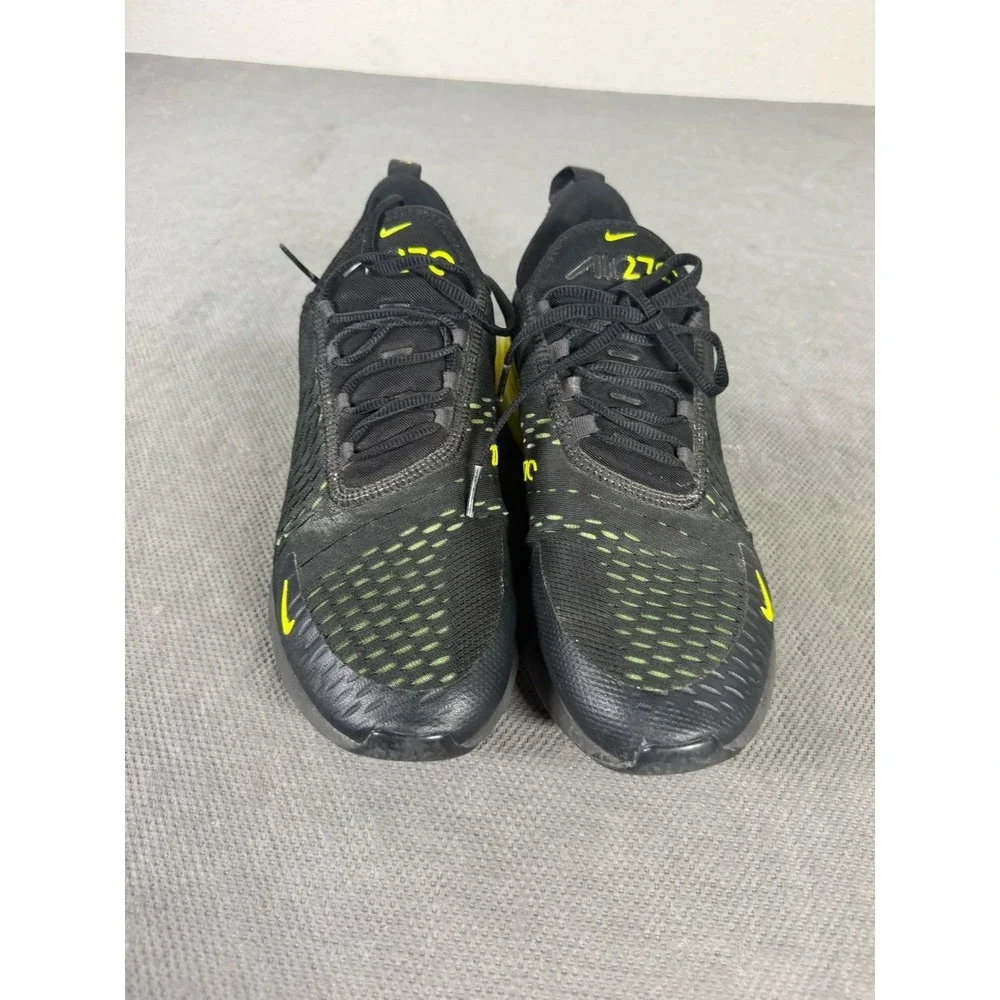 Nike Air Max 270 Black Volt Green Mens Running Shoes AH8050-017 Size 9